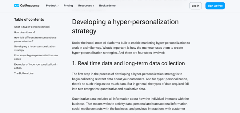 develop a hyper-personalization strategy