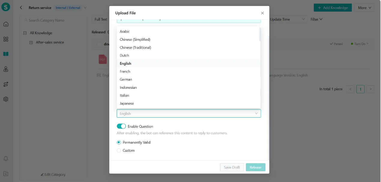 Sobot AI multilingual support