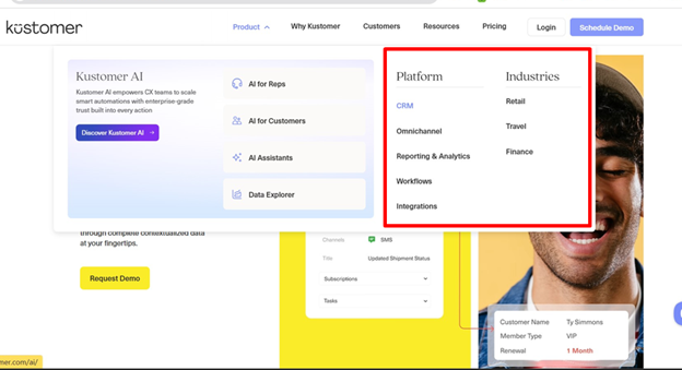 Kustomer key features