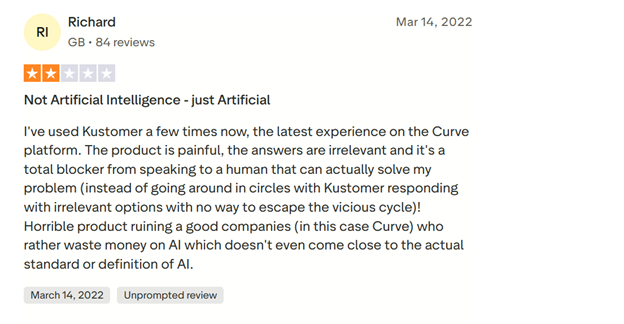 AI capabilities not meeting expectations