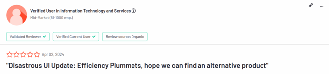 disastrous UI update