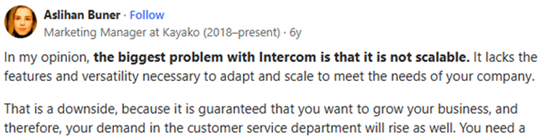 Intercom poor scalability