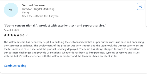 Yellow ai customer feedback