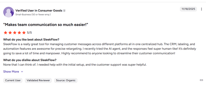 Sleekflow social CRM