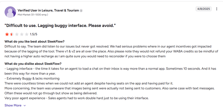 occasional performance and lag issues