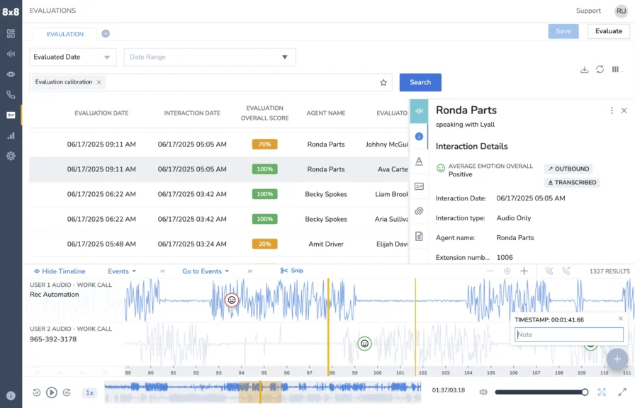 8x8 Quality Management