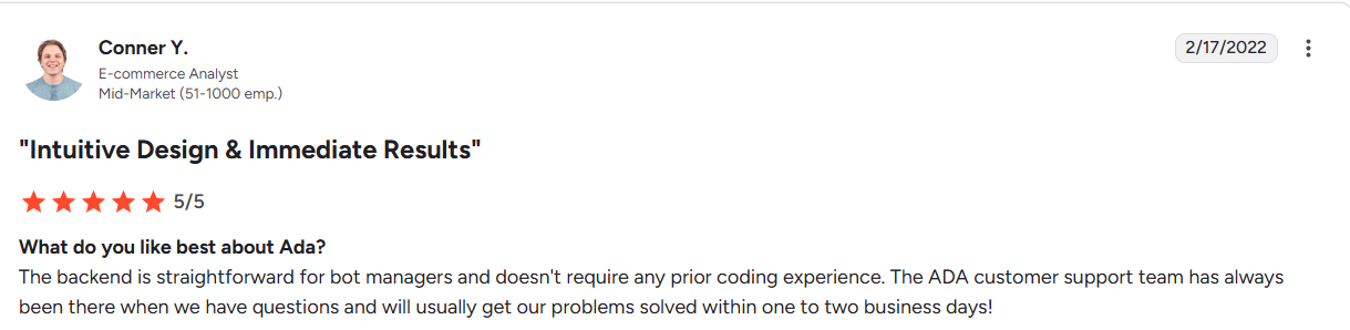 Ada user-friendly backend