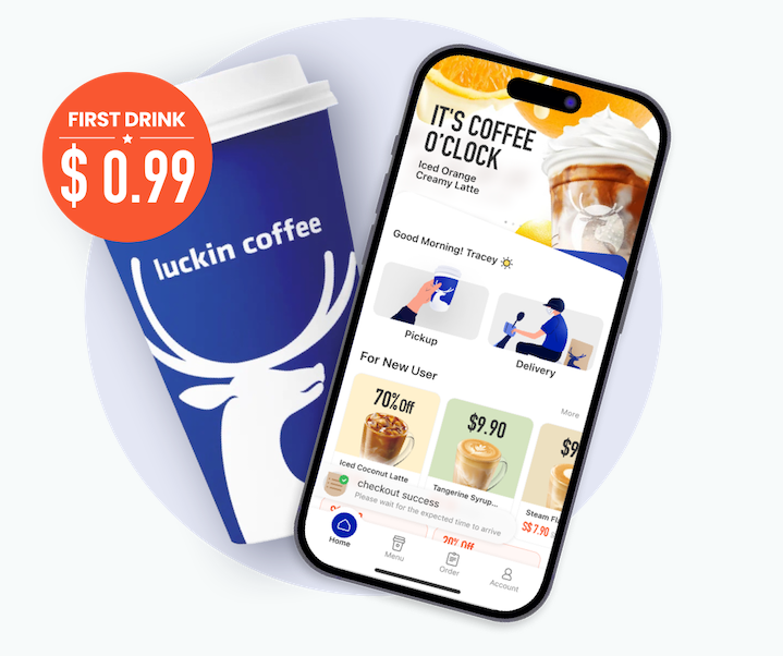 Luckin Coffee App Discount Offer Screen