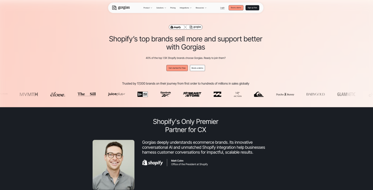 Gorgias: for ecommerce and Shopify workflows