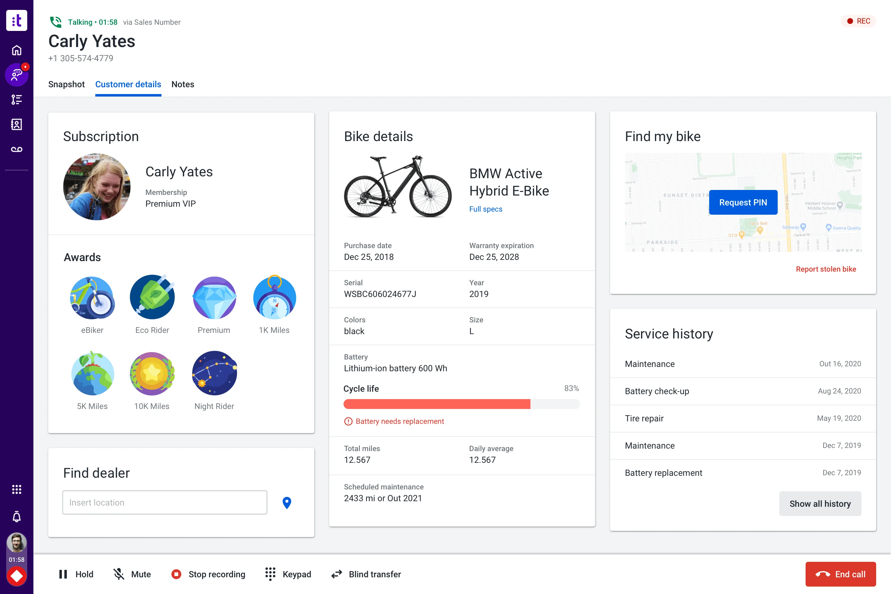 Talkdesk cloud contact center agent workspace
