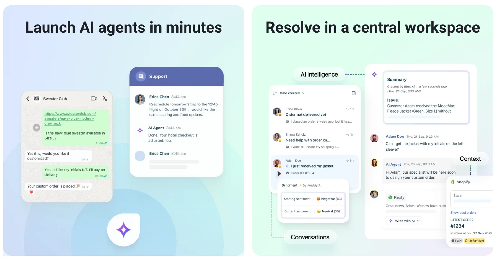 Freshdesk support workspace