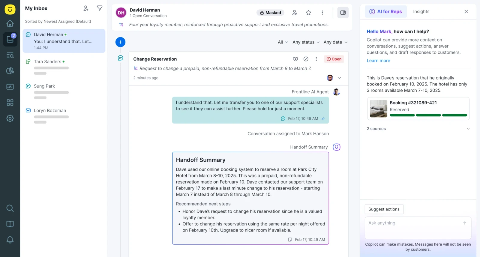 Kustomer Assist workspace