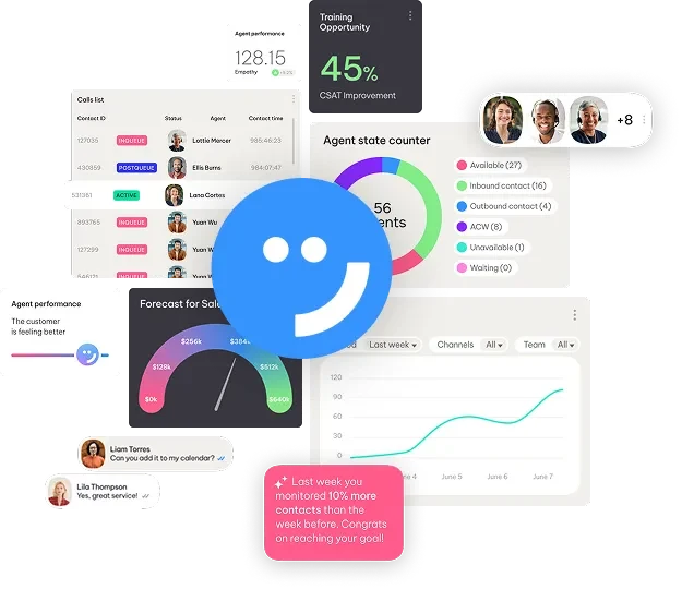 NICE CXone customer service platform interface