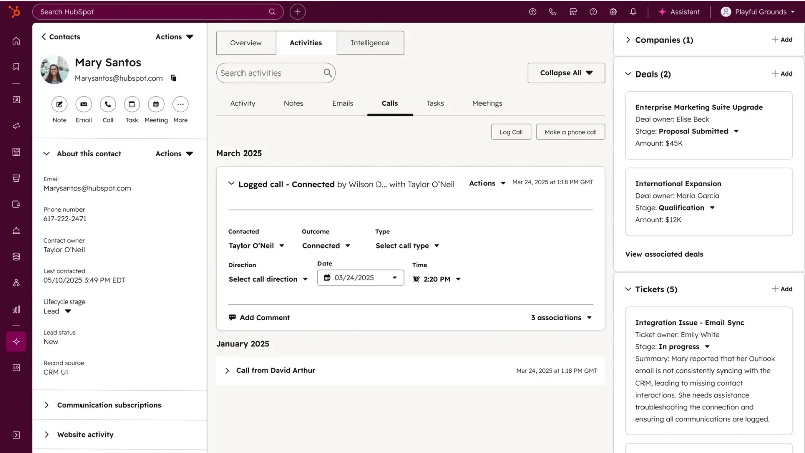 HubSpot Service Hub help desk workspace