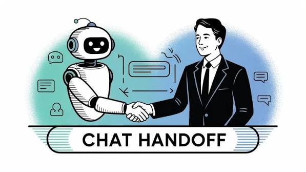 Chat handoff between AI and human agent