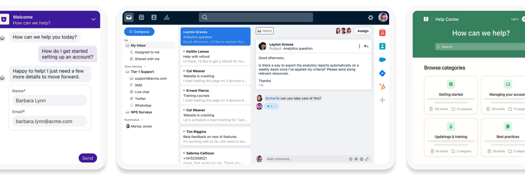 Front collaborative customer communication workspace