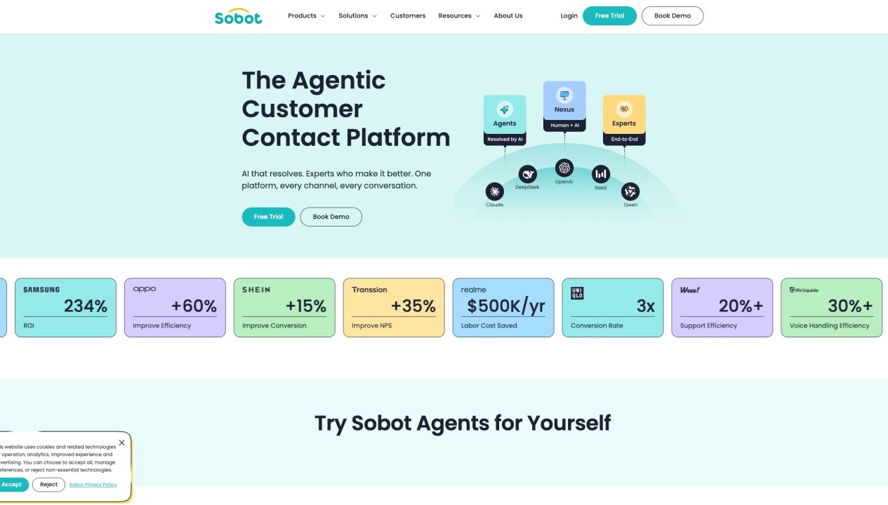 Sobot AI customer service chatbot platform