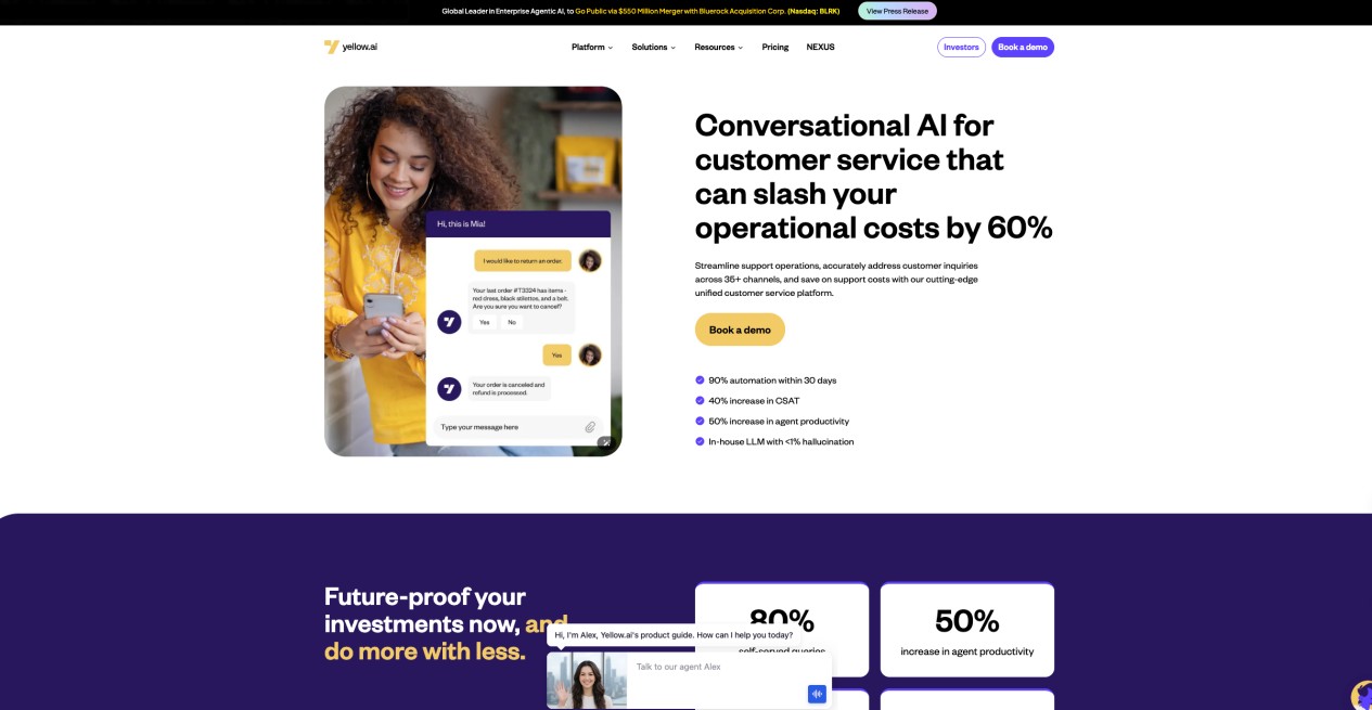 Yellow.ai conversational and voice automation