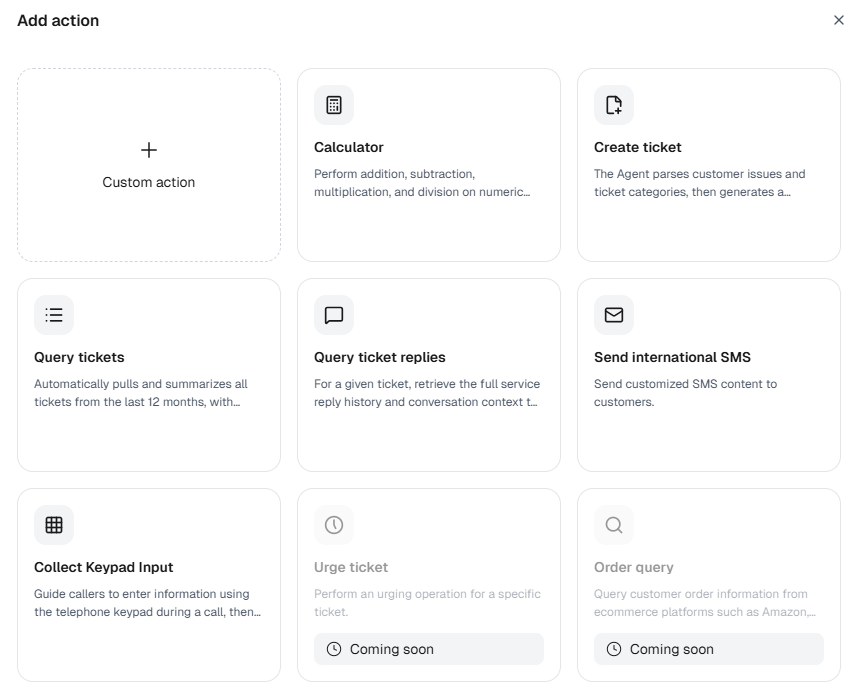 add an action in AI Agent