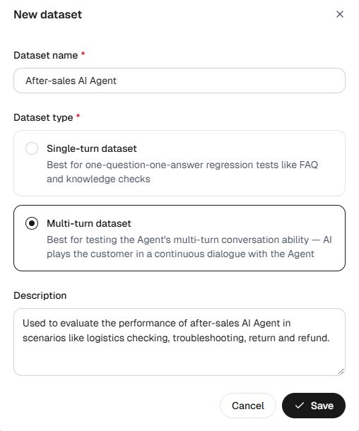 AI Agent evaluation dataset