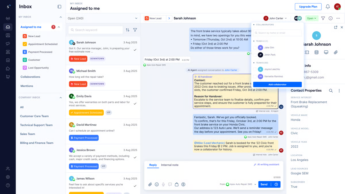 SleekFlow AgentFlow AI agent for WhatsApp conversational commerce