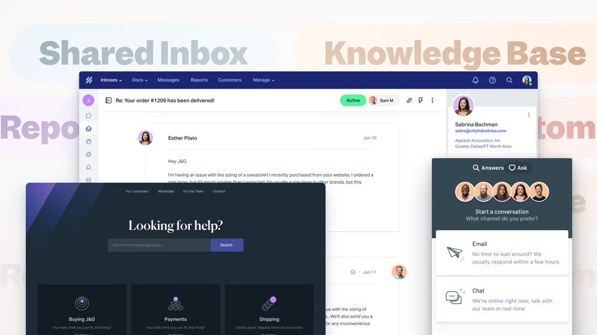 Help Scout shared inbox with AI Answers assistance
