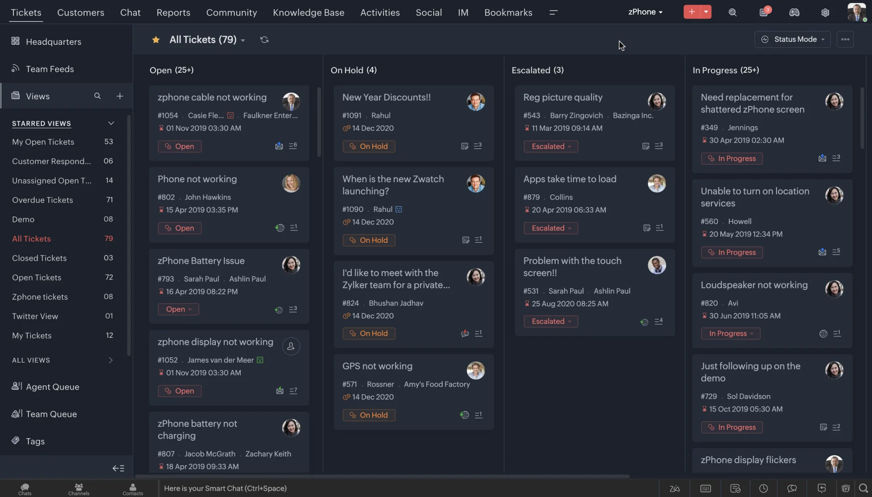 Zoho Desk Console